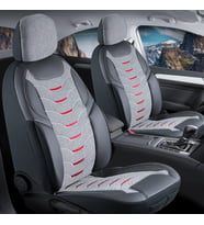 Fiat Freemont 5 Koltuk Uyumlu Lüx Deri Detaylı Keten Oto Koltuk Kılıfı Ön Arka Takım Erciyes Serisi Füme