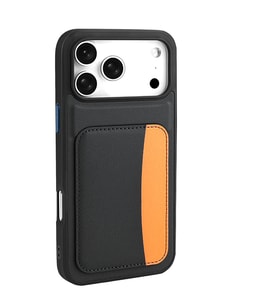 Apple iPhone 17 Pro Uyumlu Kılıf Kartlıklı Zore X-Kart Silikon Kapak (Siyah)
