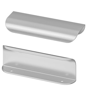 Kulp, metal rengi, 120 mm, 2 adet