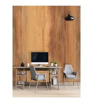 Dreamwall Düz Ahşap Desenli Isı Ve Ses Yalıtımlı Sağlıklı Tekstil Duvar Kağıdı (Kahverengi)