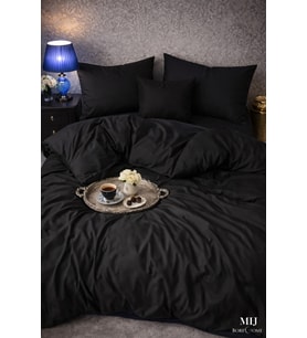 More Home  Tek  Kişilik Nevresim Takımı  Lastikli Çarşaflı  Siyah