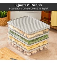 bigmate 2'li Şeffaf Saklama Kabı 2x2,5 Lt BGMT2225 Mikrodalga Buzdolabı ve Dondurucu Uyumlu Düzenley