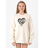 Chucky And Bride Horror Ekru Kadın 2ip Sweatshirt