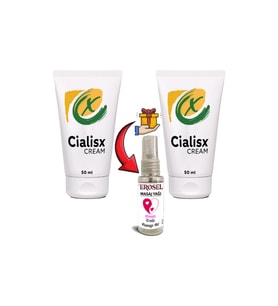 Cialisx Cream 50 ml Erkek Bakım Kremi ve Erosel Masaj Yağı Seti x2