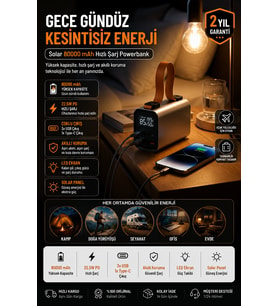 100W Hızlı Şarj Destekli Powerbank
