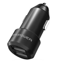 RavPower RP-VC006 Ultra İnce/Ufak 24W 4.8A Çift Çıkış iSmart Araç Şarjı Siyah