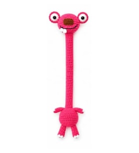 Fuşya Sid Charm Direksiyon ve Çanta Süsü Amigurumi Organik Oyuncak