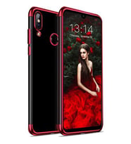 Zore Redmi Note 7 ile Uyumlu Glitter Silikon Kılıf Kırmızı