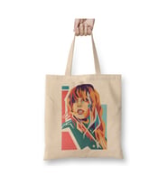 Taylor Swift Bez Çanta Uzun Saplı Alışveriş Çantası Plaj Çantası (Beyaz)