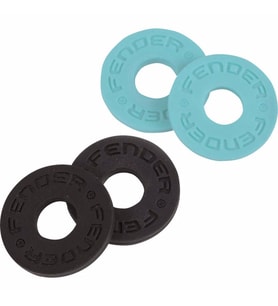 Fender Strap Block 4-Pack Black (2) Daphne Blue (2)