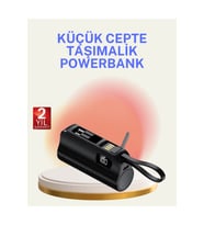 Dahili Konektörlü 20W Hızlı Şarj Mini Taşınabilir Powerbank