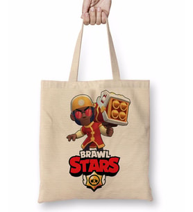 Brawl Stars Aslan Dansçı Brock Bez Çanta Uzun Saplı