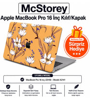 MacBook Pro 16 Kılıf Baskılı Sert Hard Case İnce Hafif Darbe Çizilme Koruma Mat Yüzey Uyumlu MacBook Pro A2141 2019 Sarı