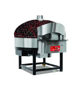Empero EMP.SPO.02-BR-LPG Gazlı Döner Tabanlı Pizza Fırını 9 Pizza Kapasiteli - Siyah, Kırmızı LPG'li