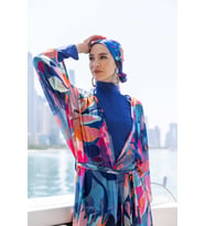 Alfasa Rosali Kemerli Pareo - ALF7163 (INDIGO-BEYAZ)