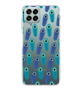 PrintiFy Samsung Galaxy M33 ile Uyumlu 1mm Slim Fit Nazar Boncuğu 4 Baskılı Şeffaf  Kılıf