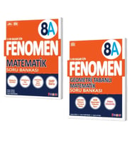 FENOMEN YAYINLARI 8. SINIF Matematik A Soru Bankası + Geometri Tabanlı Matematik Soru Bankası