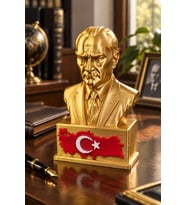 Atatürk ve Türkiye Dekoratif Biblo - 15cm
