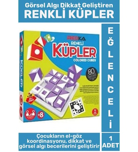 Premium Eğlenceli El Göz Koordinasyon Parça Bütün İlişkisi Dikkat Çocuk Eğitici Oyun RENKLİ KÜPLER