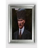 Gümüş Çerçeveli Atatürk Tablo cv750