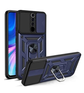 Coverzone Xiaomi Redmi Note 8 Pro ?le Uyumlu PhoenixShield S�rg�l� Sistem Kamera Korumal? Kapak Tam Koruma Manyetik Vega Kapak Lacivert