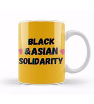 Black Asian Solidarity Stop AAPI Hate Kupa Bardak Porselen