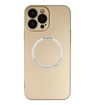 Pilelistore   iPhone 14 Pro Max Kılıf Jack Magneticsafe Lens Silikon - Gold