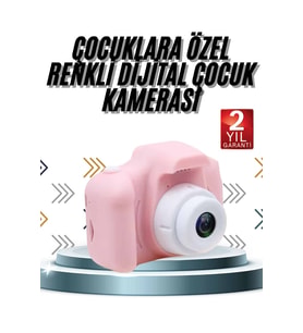 Çocuklara Özel Fotoğraf Video Çeken Mini Çok Renkli Fotoğraf Makinesi