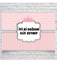 Prenses Temalı Doğum Günü Afişi