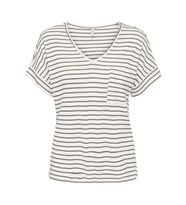 ONLIBEN S/S MOSTER V-NECK GLITTER TOPJRS (Beyaz)