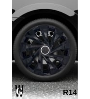 Skoda Fabia Praktik 14 İnç Jant Kapağı (4 ADET) Siyah S120