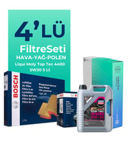 BOSCH Nissan Juke 1.5 Dizel Filtre Bakım Seti Liqui Moly Motor Yağlı (2014-2019) 4 Lü