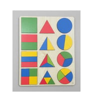 EDKZEKA -renkli Ahşap Geometrik Şekiller-(15cm X 20cm)