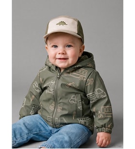 LCW baby Haki Su İtici Erkek Bebek Mont