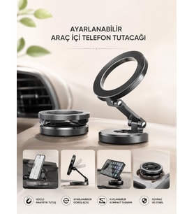 Araç İçi Telefon Tutacağı Manyetik Tasarım Ayarlanabilir