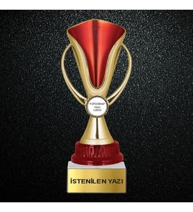 Kişiselleştirilebilir Kupa (Kırmızı-Altın)