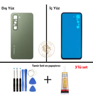 Infinix Hot 60 Yeşil Uyumlu Arka Kapak + Yapıştırıcı ve Vida Seti Arka Cam Batarya Pil Kapağı