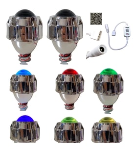 2.5 İNÇ DÜZ Bİ-XENON MERCEK RGB ŞEYTAN GÖZ BT