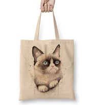 Cat Kedi Bez Çanta Uzun Saplı