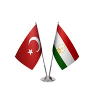 Tacikistan İkili  Masa Bayrağı