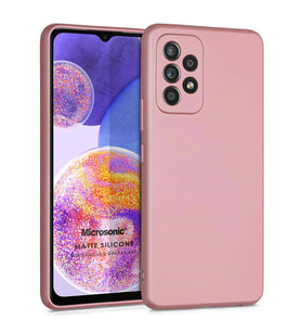 Microsonic Matte Silicone Samsung Galaxy A23 Kılıf Rose Gold