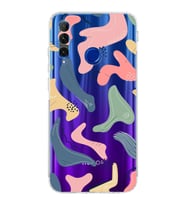 Huawei Honor 20 Lite Uyumlu Kamera korumalı Kapak Abstract Tasarımlı  Şeffaf Kılıf