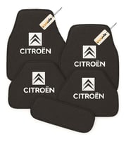 Citroën Logolu 5 Parça Oto Halı Paspası – Su Geçirmez, Kaymaz Tabanlı, Aracınıza Özel Uyumlu Tasarım (Antrasit)