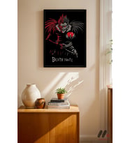 Death Note Ryuk Anime Poster, Siyah Çerçeveli Duvar Tablosu - Anime Severlere Özel