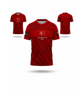 Türkiye Milli Takım İç Saha Kırmızı 2026 FIFA WORLD CUB İsimsiz Yetişkin Futbol Forması