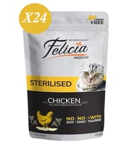 Felicia Tavuk Taurinli Tahılsız Kısır Kedi Konservesi 85gr 24 Adet