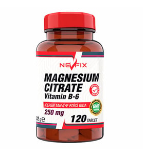 Nevfix Magnesıum Cıtrate Vitamin B-6 120 Tablet