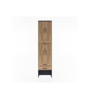 Hyperion Dolap 3 Raflı 3 Çekmeceli 4 Kapaklı 60x44x243 Antrasit-Çam
