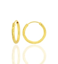 Gümüş altın yaldızlı lazer kesimli 18 mm halka küpe SGTL12749GOLD