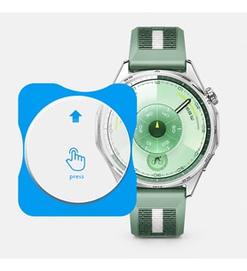 Huawei Watch GT6 46mm Uyumlu Kolay Takılabilir Takma Aparatlı Temperli Cam Ekran Koruyucu